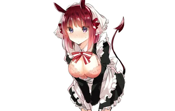 Girl, sexy, lingerie, bra, cleavage, boobs, anime, beautiful