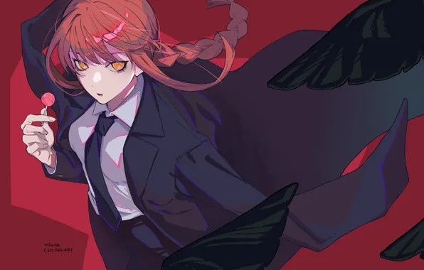 Девушка, конфета, Chainsaw Man, Makima
