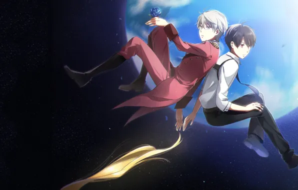 Космос, аниме, арт, парни, Aldnoah Zero, Слейн, Инахо