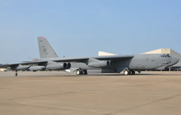 Картинка бомбардировщик, стратегический, ВВС США, Air Force Base, Barksdale, В-52