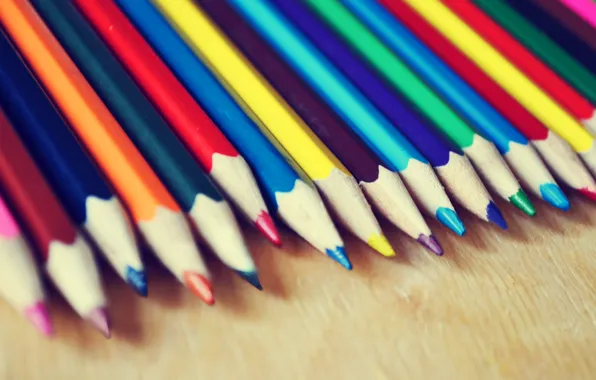 Картинка обои, настроения, цветные, радуга, карандаши