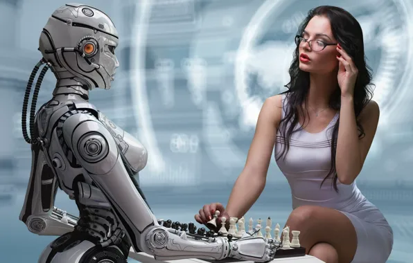 Картинка sexy, киборг, cyborg, сексуальная брюнетка, обтягивающее платье, великолепная фигура, очаровательная девушка, робототехника