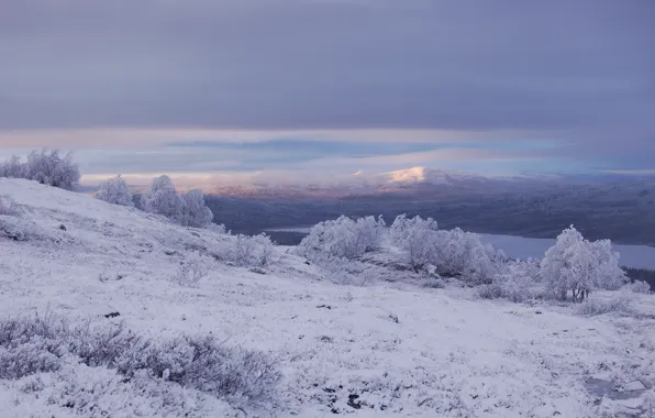 Картинка зима, снег, горы, природа, мороз, Nature, landscape, winter