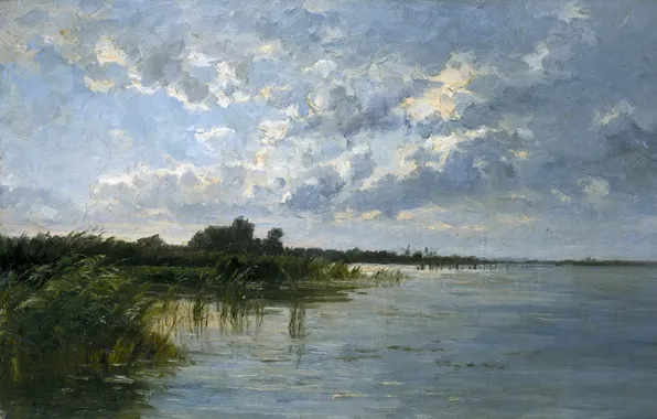 Картинка пейзаж, природа, картина, Карлос де Хаэс, Голландское Озеро