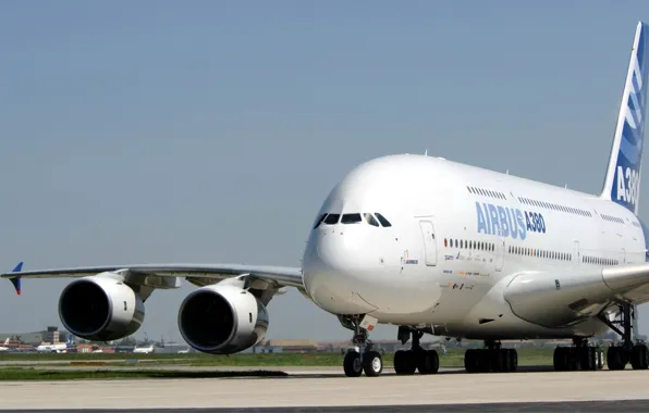 Картинка самолет, гигант, airbus, A380