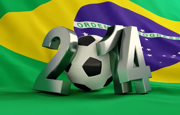 Картинка football, flag, World Cup, Brasil, FIFA, 2014