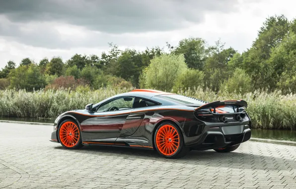McLaren, вид сзади, 2018, MSO, 675LT, Gulf Racing