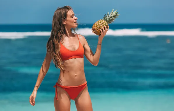 Поза, улыбка, отдых, позитив, ананас, smile, pineapple, pose
