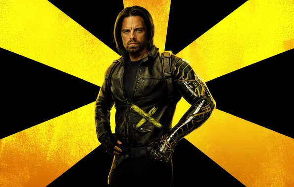 Постер, Sebastian Stan, Баки Барнс, Thunderbolts, Себастиан Стэн, куртка кожаная, Джеймс «Баки» Барнс, Громовержцы