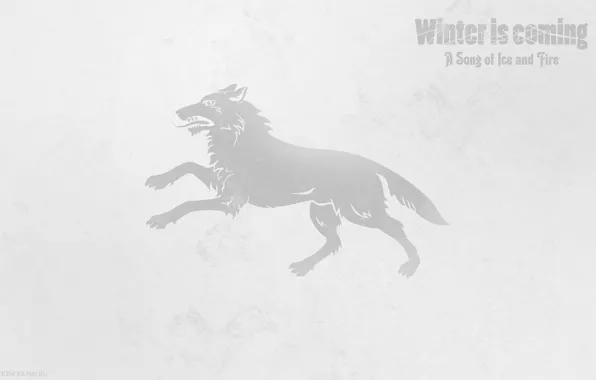 Герб, song of ice and fire, лютоволк, direwolf