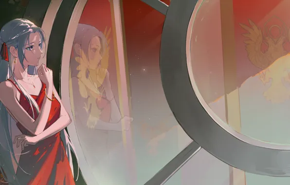 Девушка, окно, Fire Emblem, Edelgard Von Hresvelg