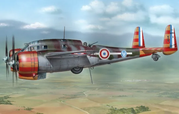 Самолёт, Военно-воздушные силы Франции, Armée de l'Air, Breguet Br.692AB2, двухместный французский штурмовик