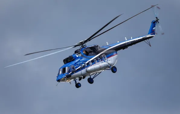 Полёт, вертолёт, летит, лопасти, Mi-171A2