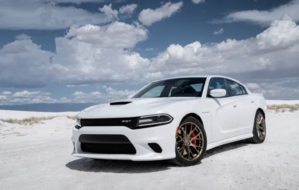 Белый, srt, додж, dodge, charger