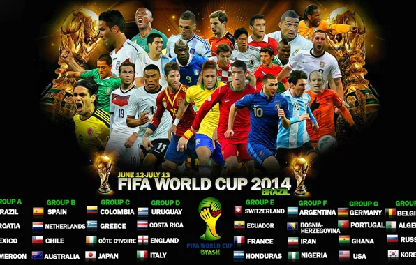 Футбол, fifa world cup, группы, brazil, кубок мира, 2014