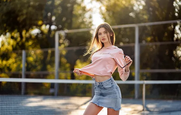 Картинка girls, model, tennis, Girl Outdoors