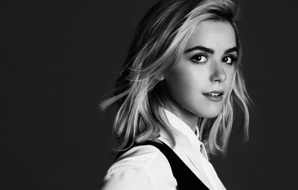 Девушка, портрет, черно-белое, Kiernan Shipka