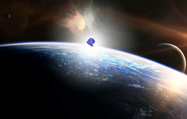 Картинка light, planet, atmosphere, Sci Fi