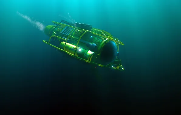 Вода, погружение, sub, подводный аппарат