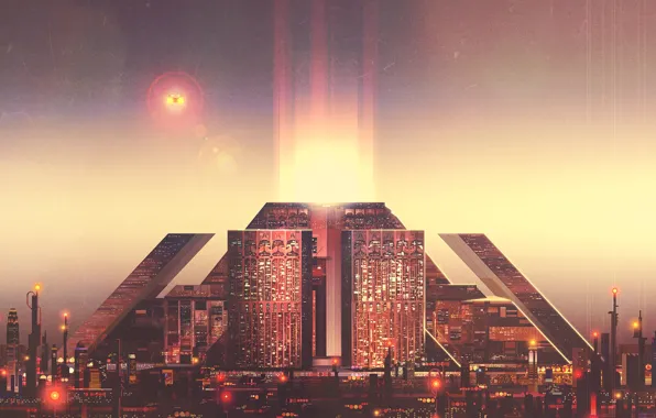 Город, Стиль, Здание, City, Fantasy, Архитектура, Арт, Art