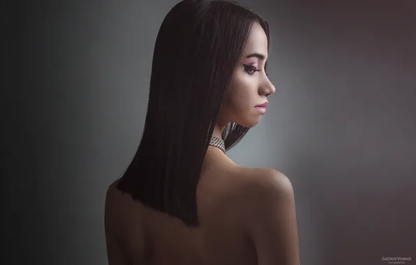 Model, pose, back, make up