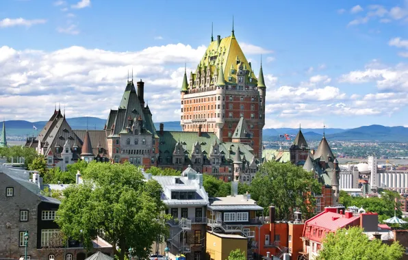 Картинка город, дома, Канада, Quebec
