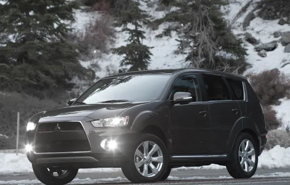Япония, Обои, Mitsubishi, Джип, Japan, Внедорожник, Мицубиши, Outlander