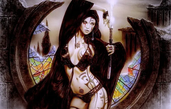 Картинка Girl, Fantasy, Luis Royo, Warrior