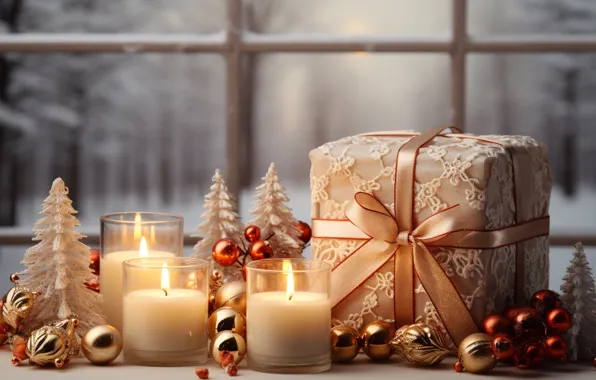 Картинка украшения, шары, Новый Год, Рождество, подарки, new year, happy, Christmas