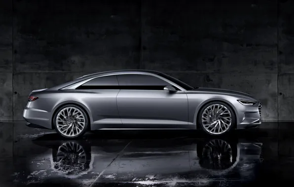 Concept, фон, Audi, купе, Coupe, в профиль, 2014, Prologue
