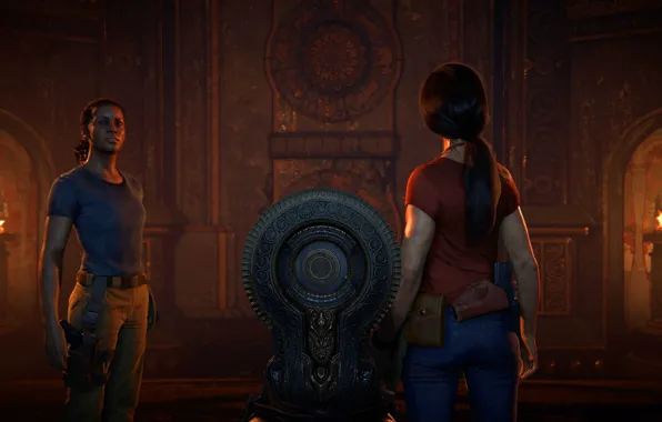 Gun, pistol, game, weapon, brunette, Uncharted, Uncharted: The Lost Legacy