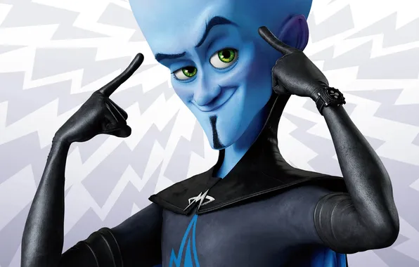 Картинка взгляд, синий, Megamind, Мегамозг