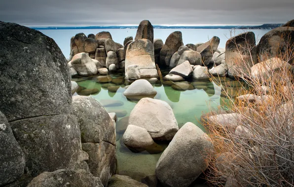 Море, пейзаж, камни
