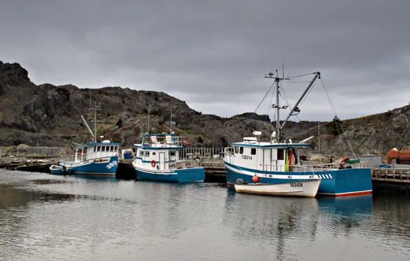 Rock, Sea, Boats
