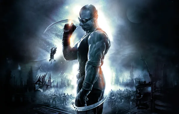 Картинка The Chronicles of Riddick, Хроники Риддика, Assault on Dark Athena, Вин Дизель
