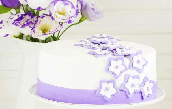 Картинка цветы, cake, flowers, выпечка, тортик, pastries, сахарные цветочки, sugar flowers