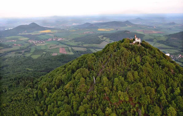 Замок, гора, Чехия, české středohoří, Милешовка, Milesovka