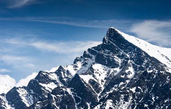 Ice, mountains, snow