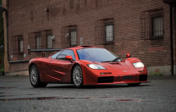 Машина, оранжевый, McLaren, суперкар, спорткар, макларен, McLaren F1, McLaren F1 LM