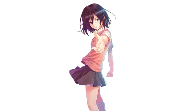 Девушка, anime, art, shingeki no kyojin, Mikasa Ackerman