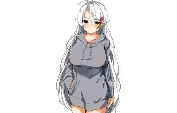 Girl, long hair, anime, beautiful, pretty, attractive, handsome, yellow eyes
