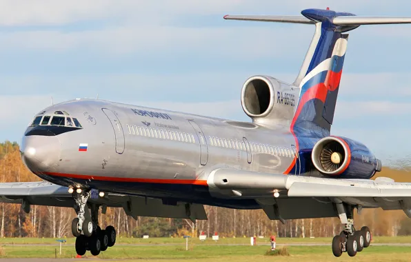 Картинка аэрофлот, Ту-154, Tupolev, Туполев, Tu-154M, Aeroflot, Ту-154М