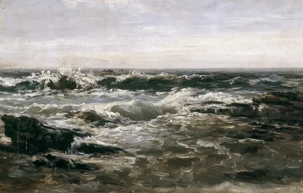 Волны, морской пейзаж, Карлос де Хаэс