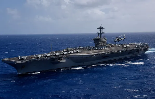 Картинка авианосец, USS Theodore Roosevelt, CVN 71, типа Нимиц