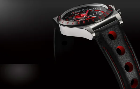 Red, black, clock, watches