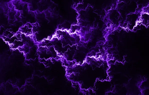 Картинка abstract, lightning, purple, digital art