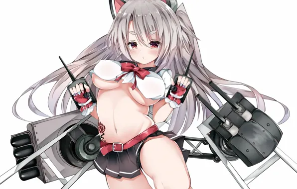 Girl, sexy, cleavage, blouse, long hair, boobs, anime, beautiful
