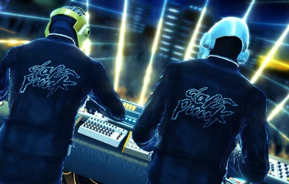 Музыка, Неон, Фон, Daft Punk, Thomas Bangalter, Neon, Дафт Панк, Маски
