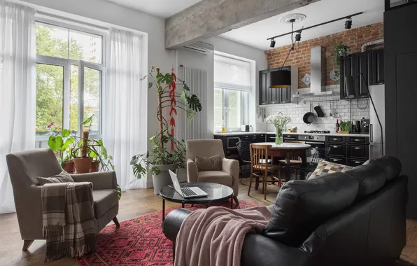 Дизайн, стиль, интерьер, кухня, гостиная, apartment in Moscow