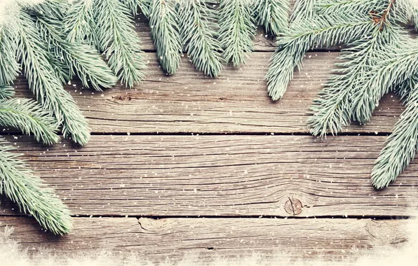 Картинка зима, снег, фон, доски, wood, winter, background, snow